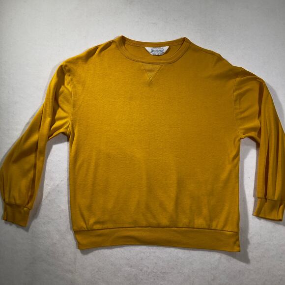 Brookbridge Sweatshirt Woman Medium Mustard Yellow Fleece Stretch Hems and Cuffs - Picture 1 of 8